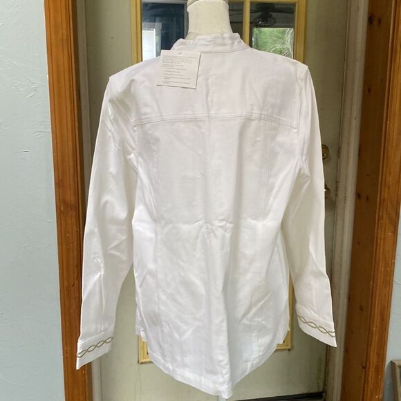 NWT! Quacker Factory White Full Zip Embroidered and Bling Jacket - Picture 9 of 12